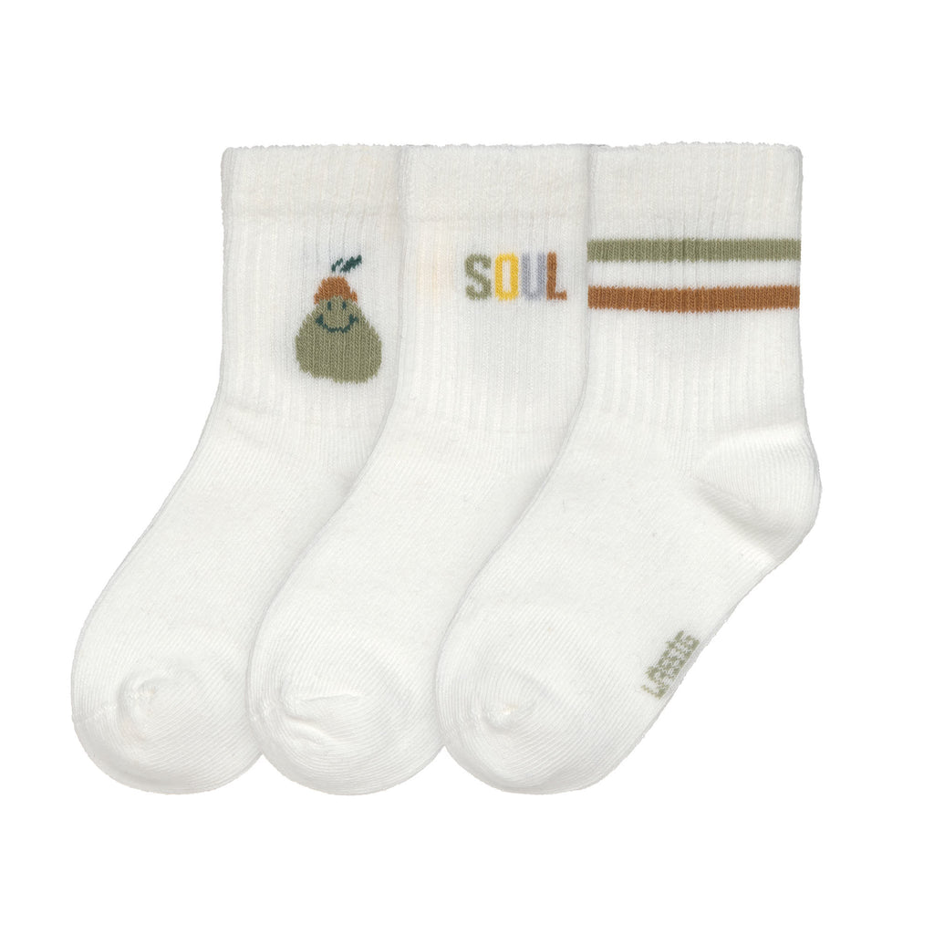 Tennissocken Kinder 3er-Set - Little Gang, Birne