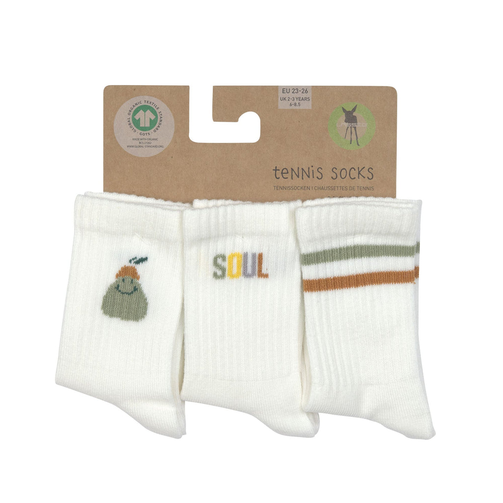 Tennissocken Kinder 3er-Set - Little Gang, Birne