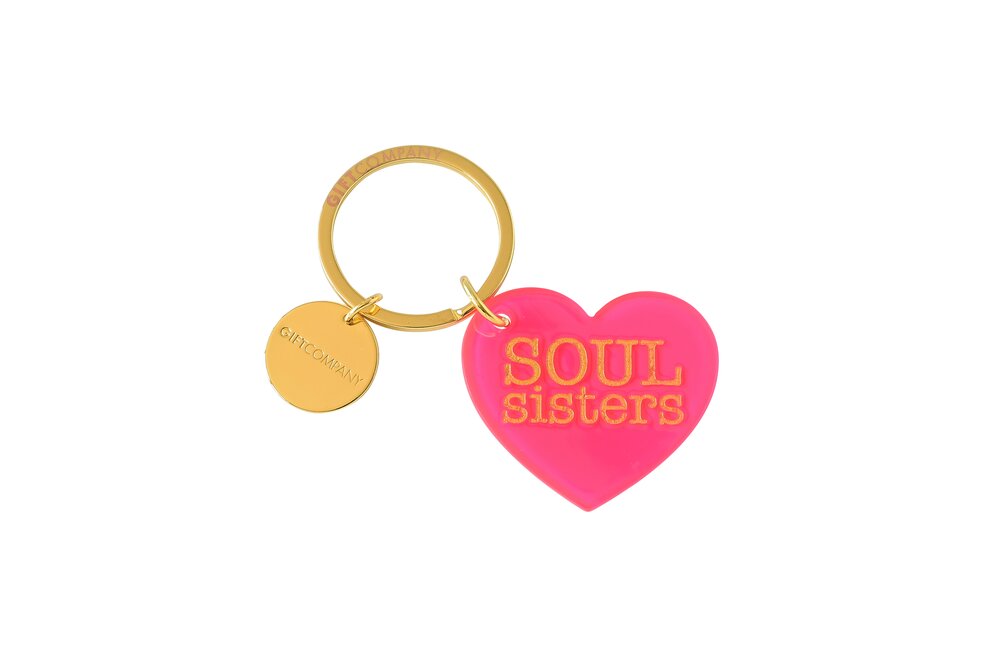 Gift Company Key Club by GC - Schlüsselanhänger Herz "Soul sisters"